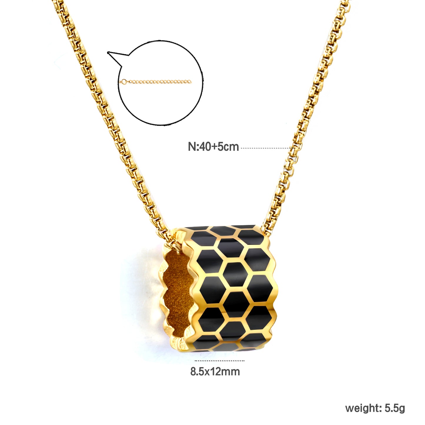 Colgante Geométrico Panal | Bañado en Oro 18K