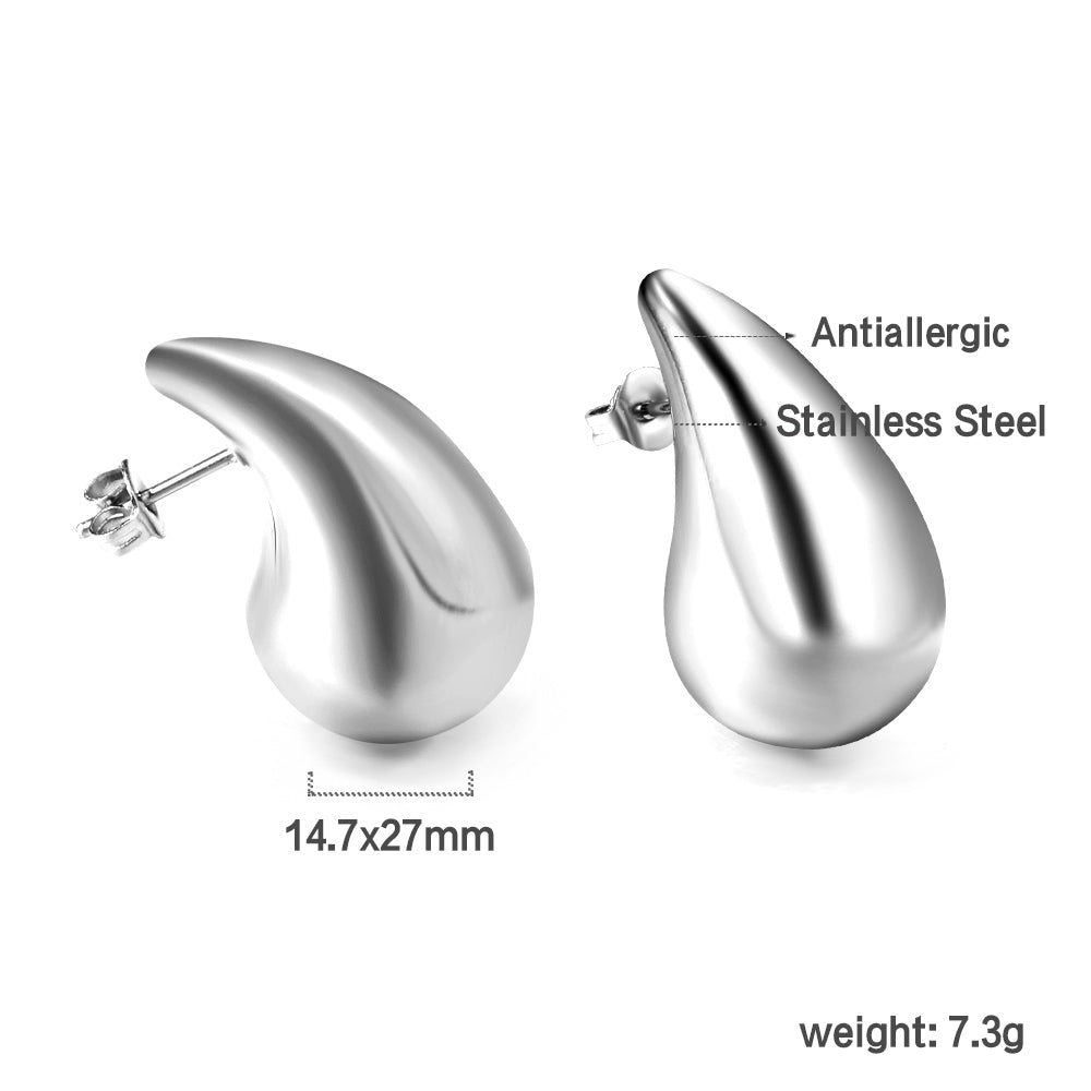 Pendientes Gota Metalizada | Bañado en Oro 18K