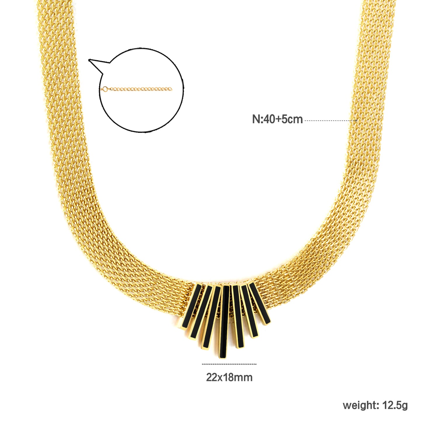 Collar Dorado "Rayos de Poder" | Bañado en Oro 18K