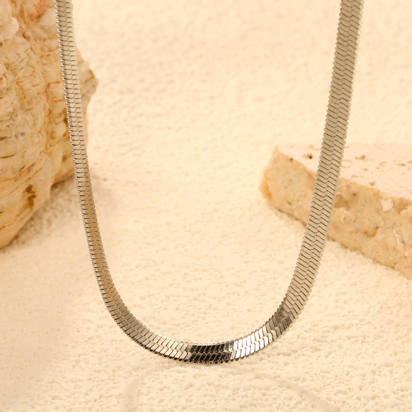 Collar Cadena Italiana en Acero | Bañado en Oro 18K
