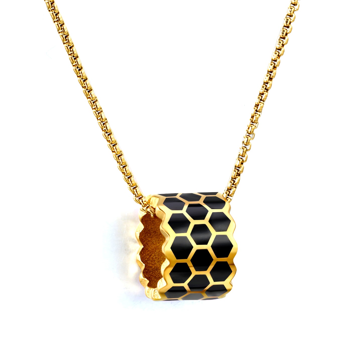Colgante Geométrico Panal | Bañado en Oro 18K