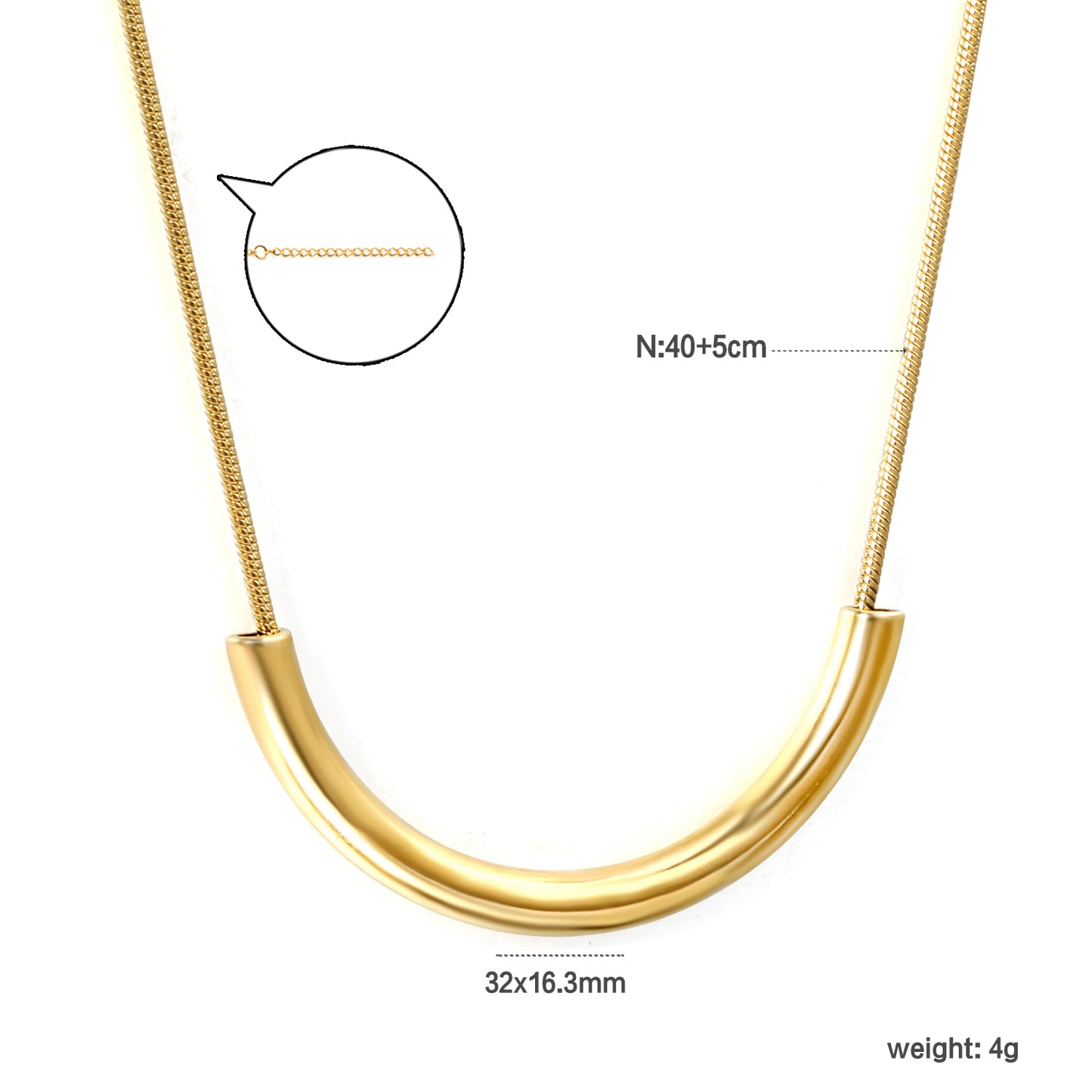 Collar Dorado Minimal | Bañado en Oro 18K