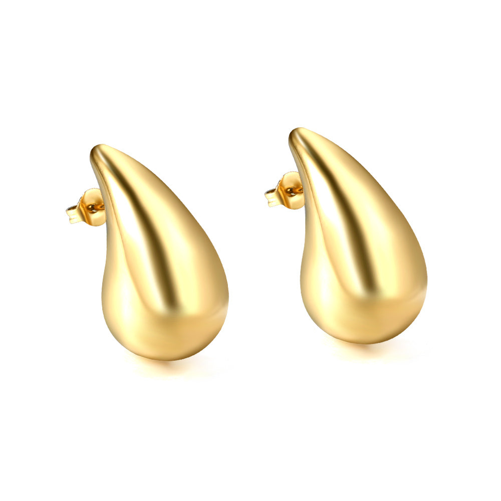 Pendientes Gota Metalizada | Bañado en Oro 18K