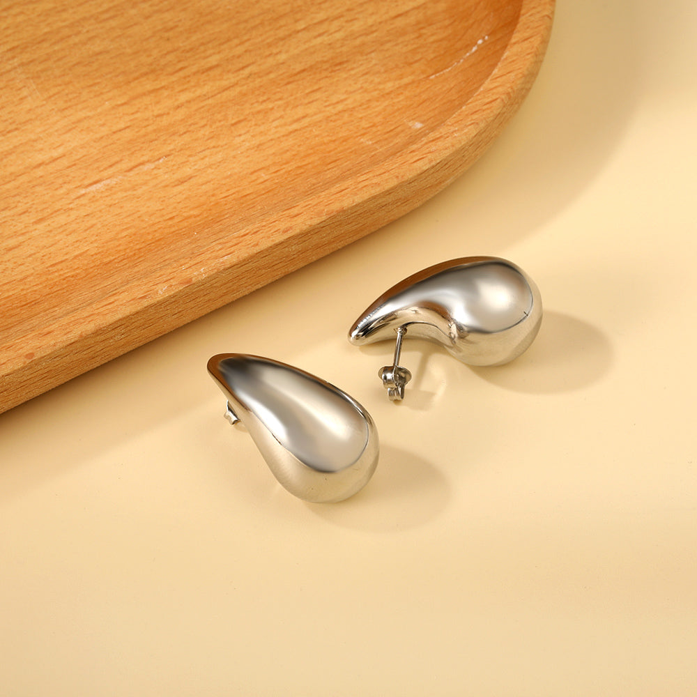 Pendientes Gota Metalizada | Bañado en Oro 18K