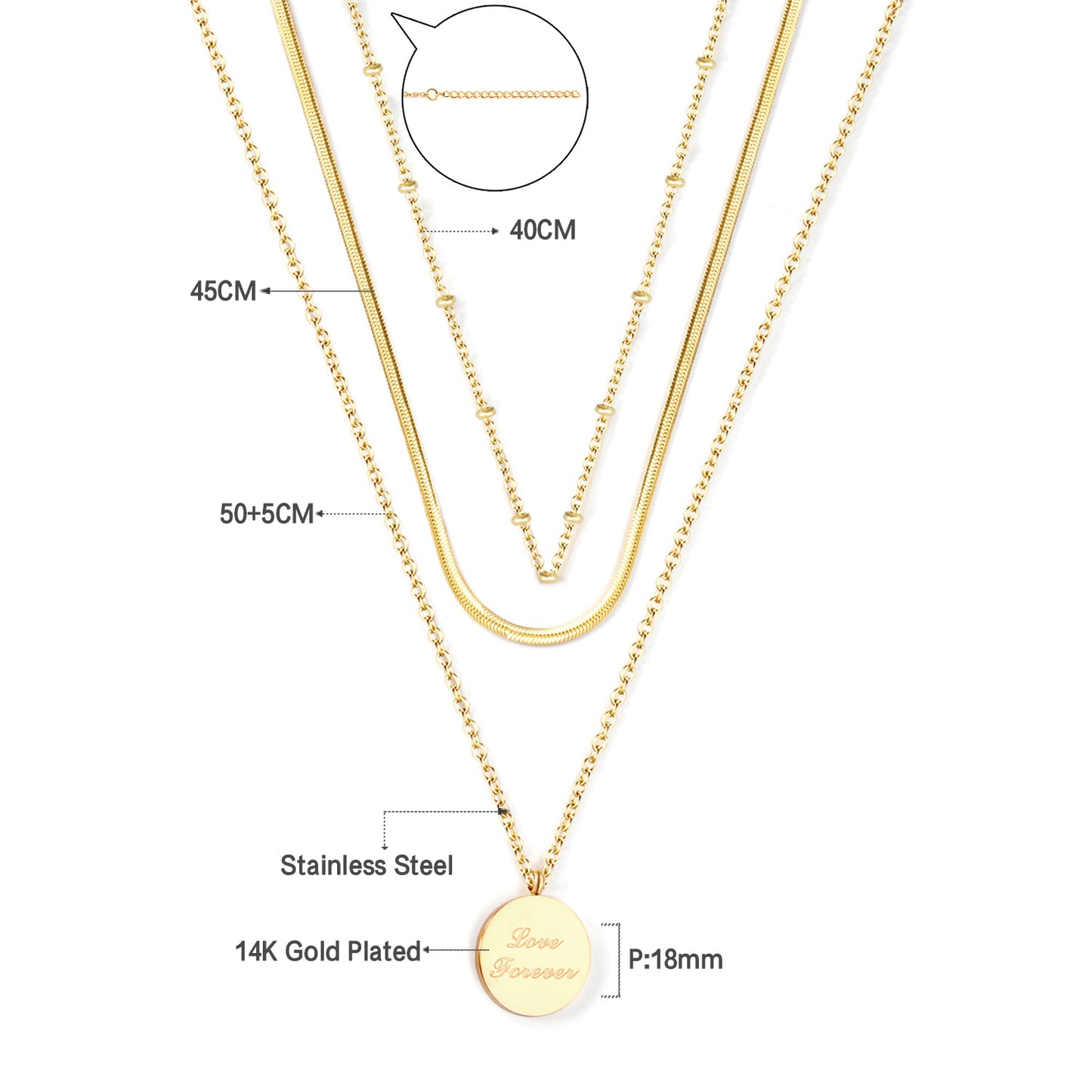 Collar Eternelle| Bañado en Oro 18K