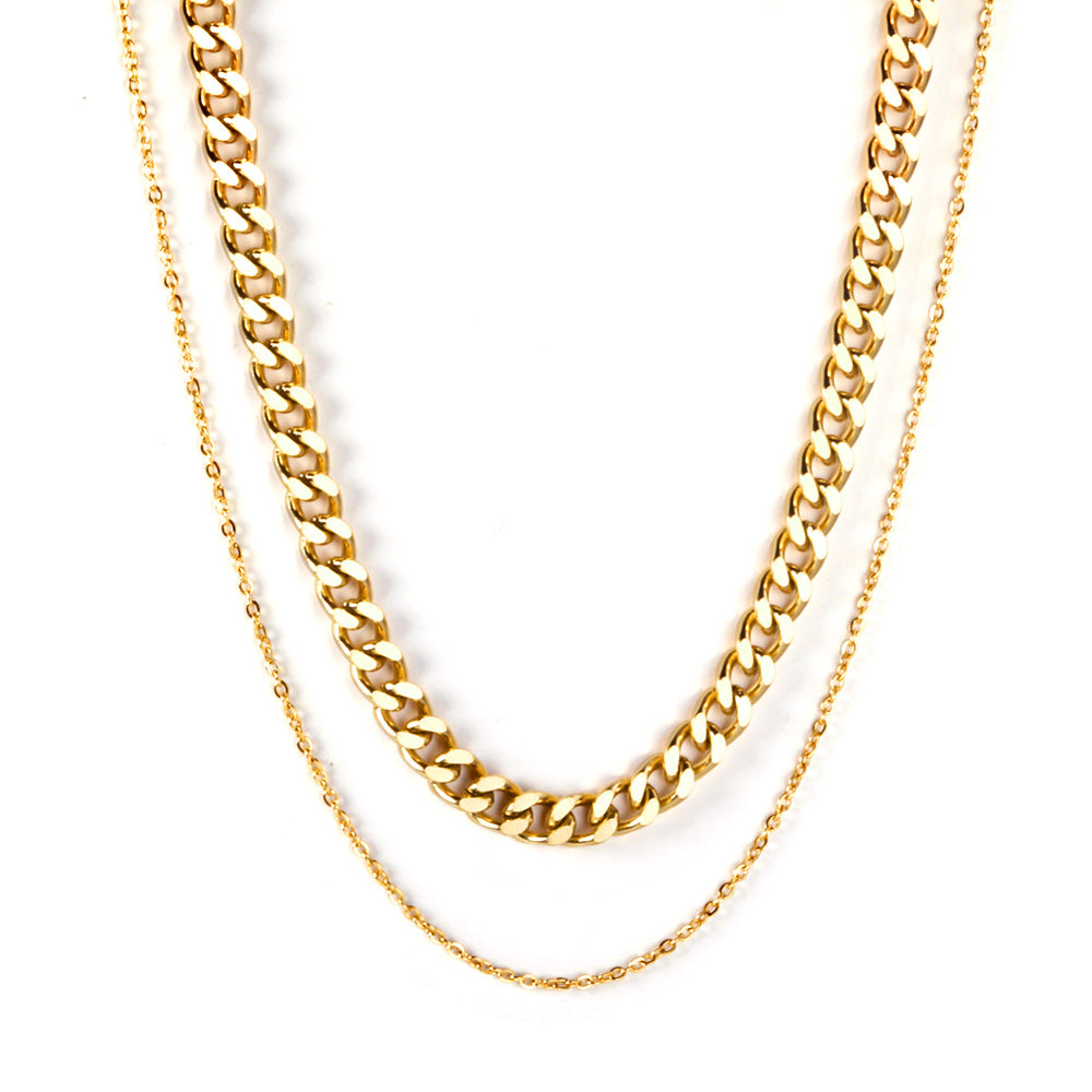 Collar Dual Bold | Bañado en Oro 18K