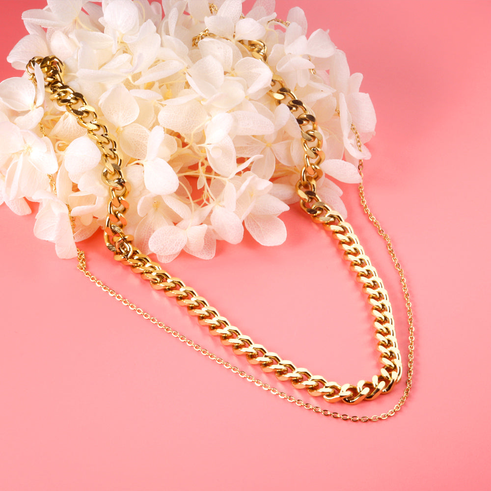 Collar Dual Bold | Bañado en Oro 18K