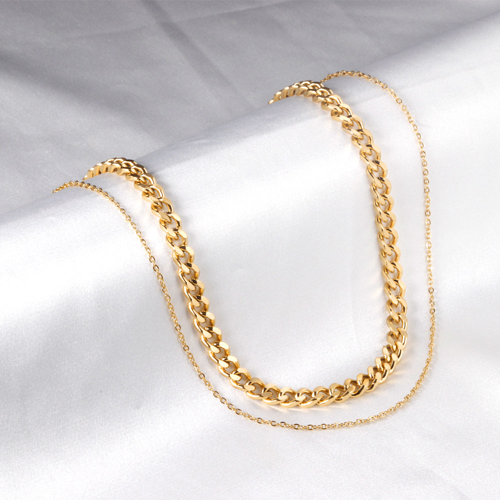 Collar Dual Bold | Bañado en Oro 18K