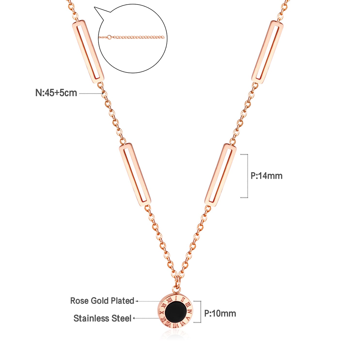 Collar Roma Noire | Bañado en Oro 18K