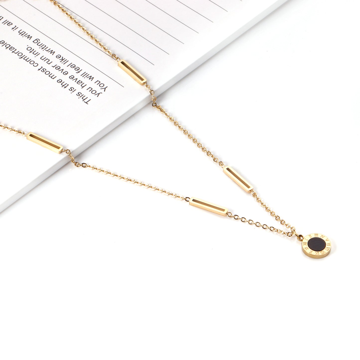 Collar Roma Noire | Bañado en Oro 18K