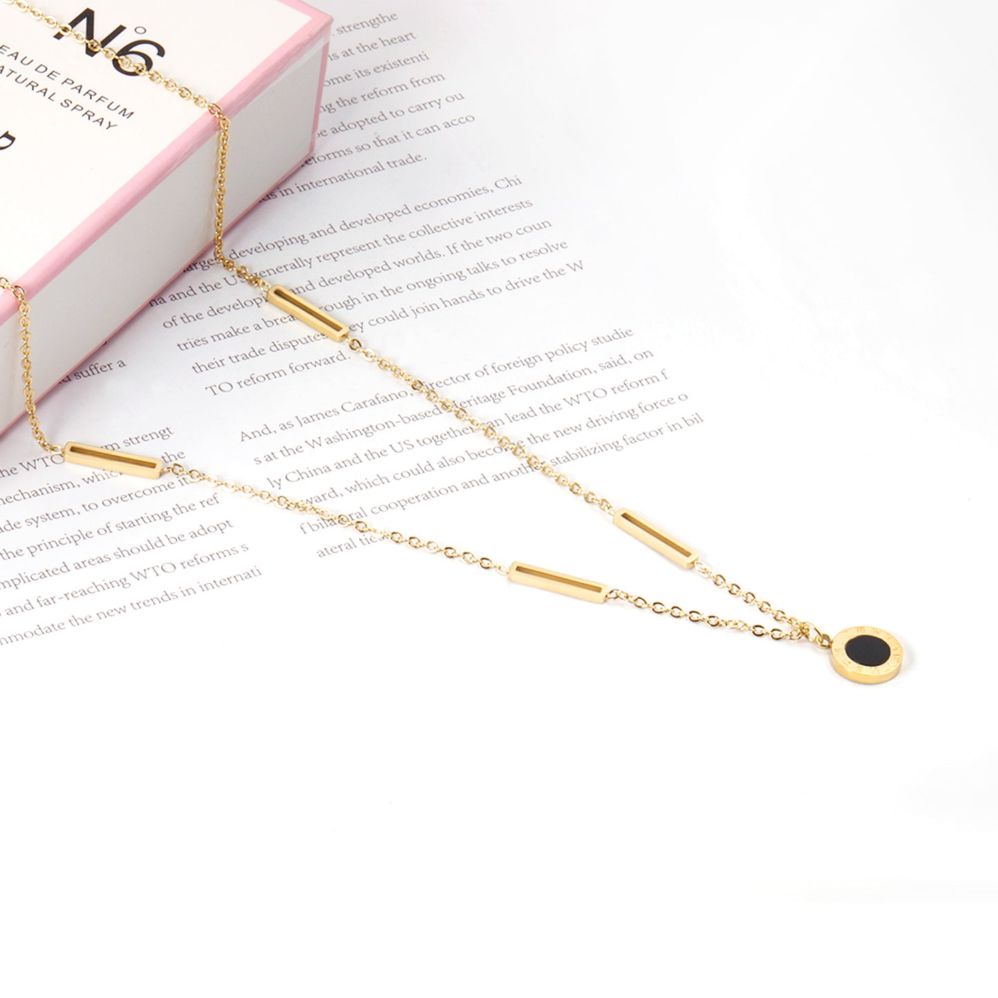 Collar Roma Noire | Bañado en Oro 18K