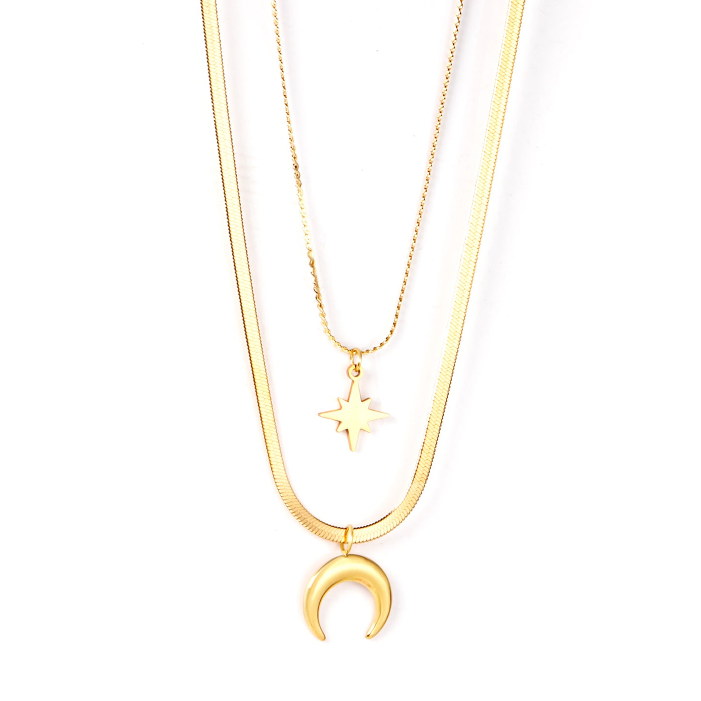 Collar Luna & Estrella | Bañado en Oro 18K