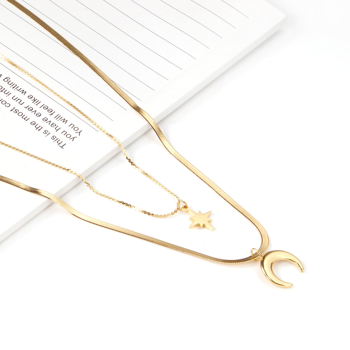 Collar Luna & Estrella | Bañado en Oro 18K