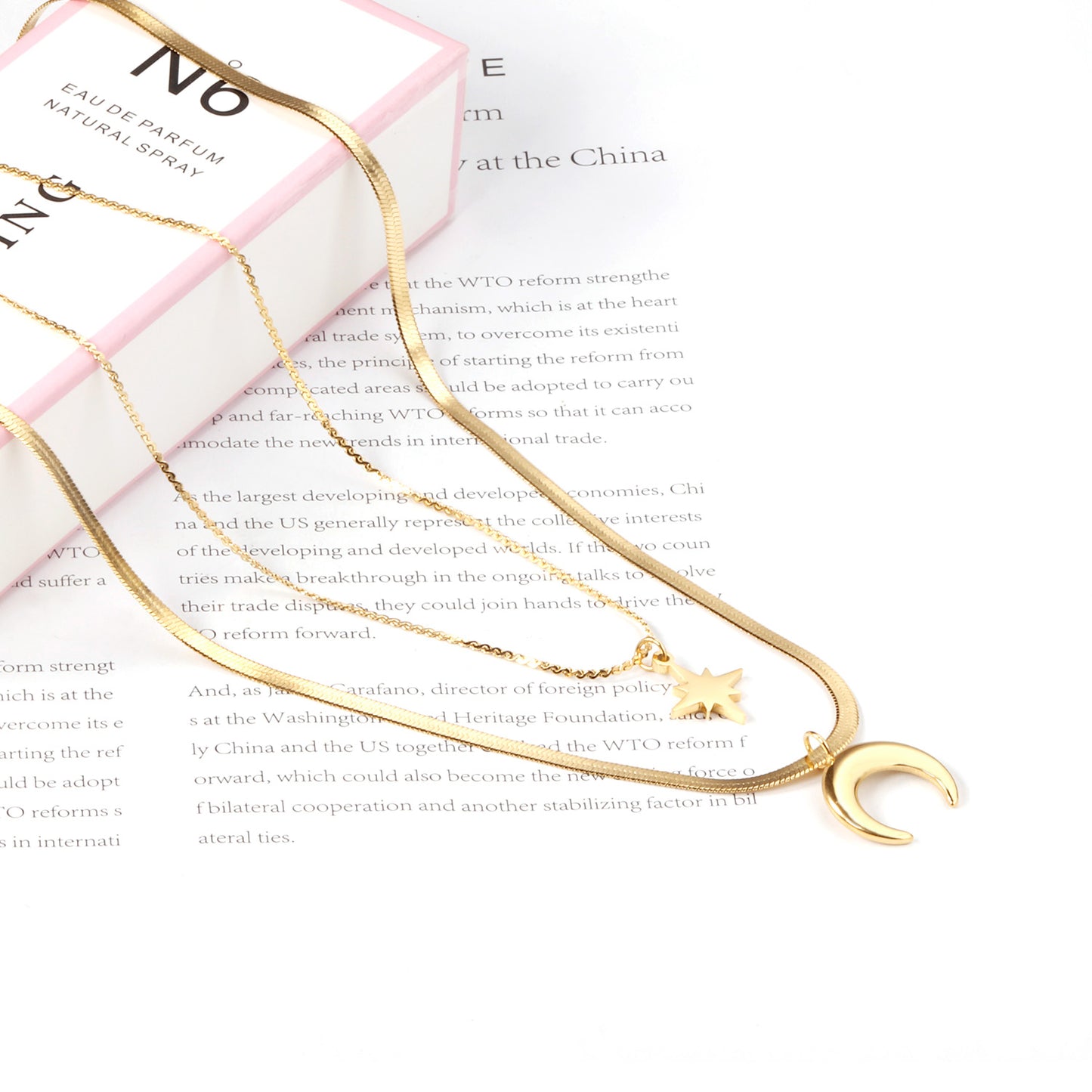 Collar Luna & Estrella | Bañado en Oro 18K