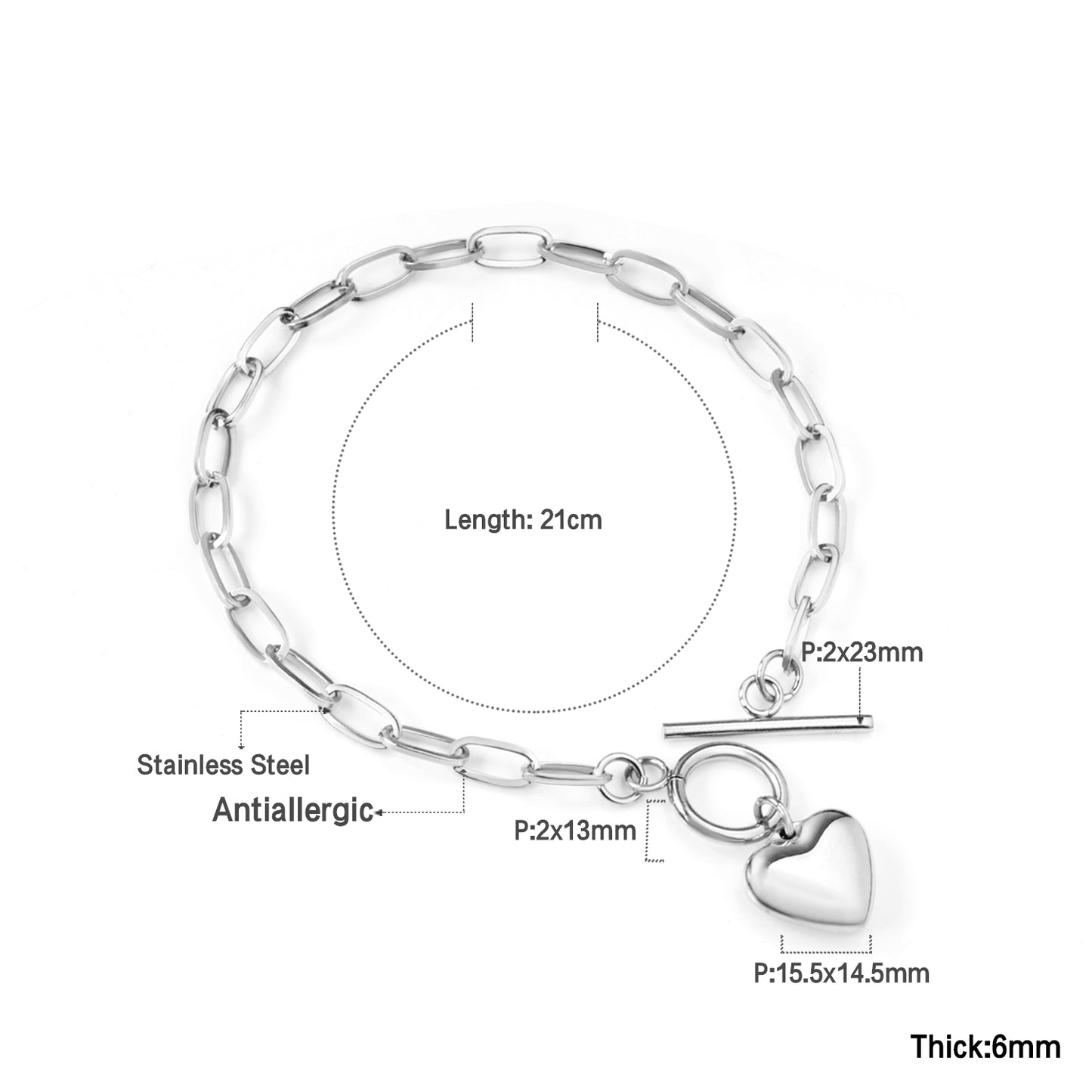 Pulsera Corazón | Bañado en Oro 18K