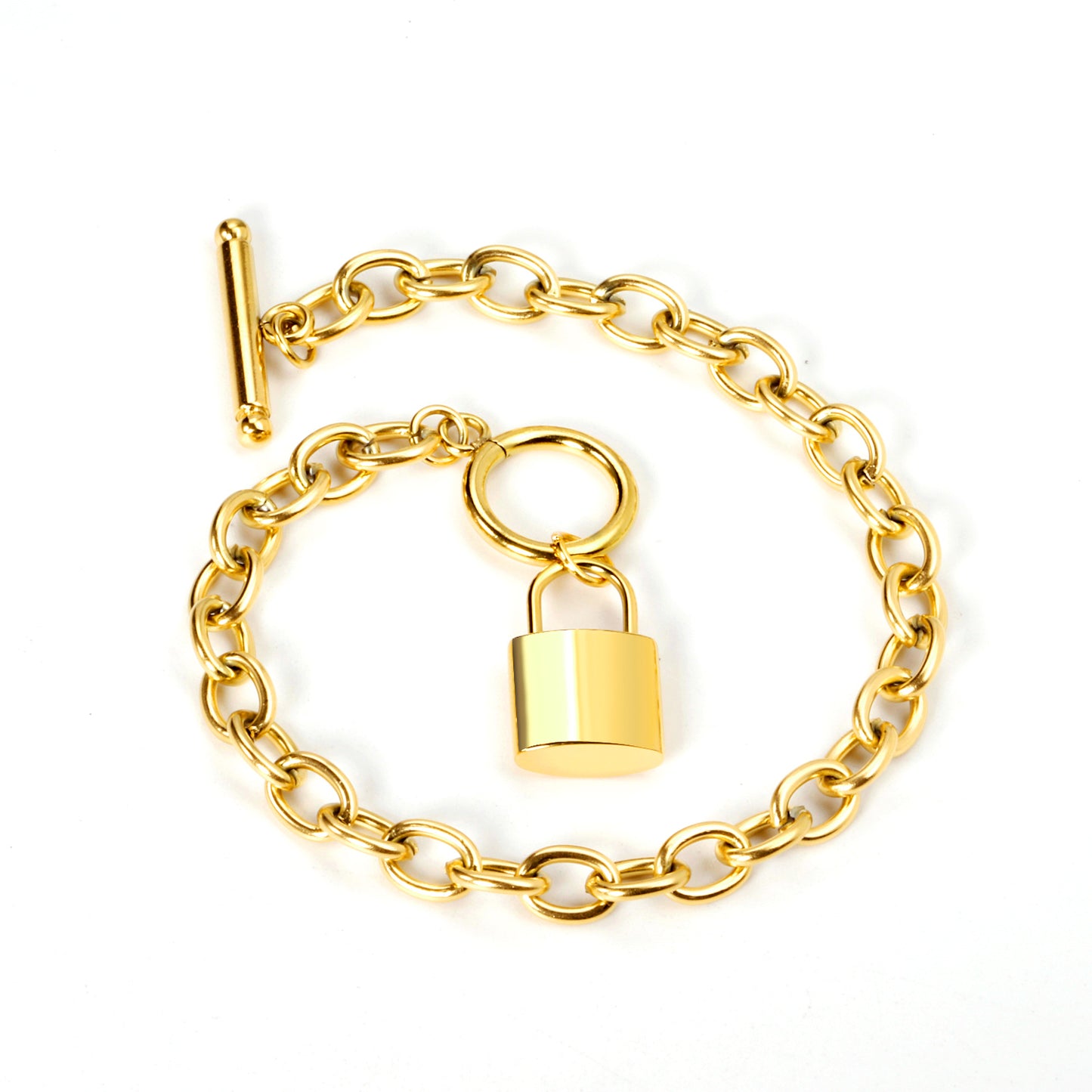 Pulsera Candado  | Bañado en Oro 18K