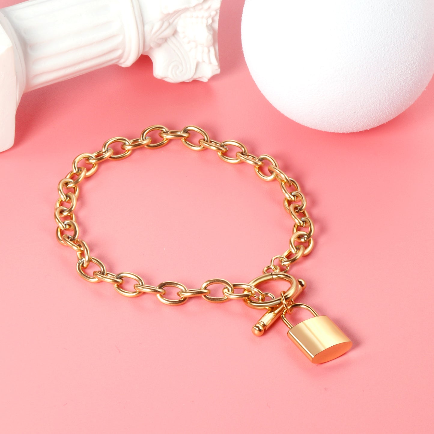 Pulsera Candado  | Bañado en Oro 18K