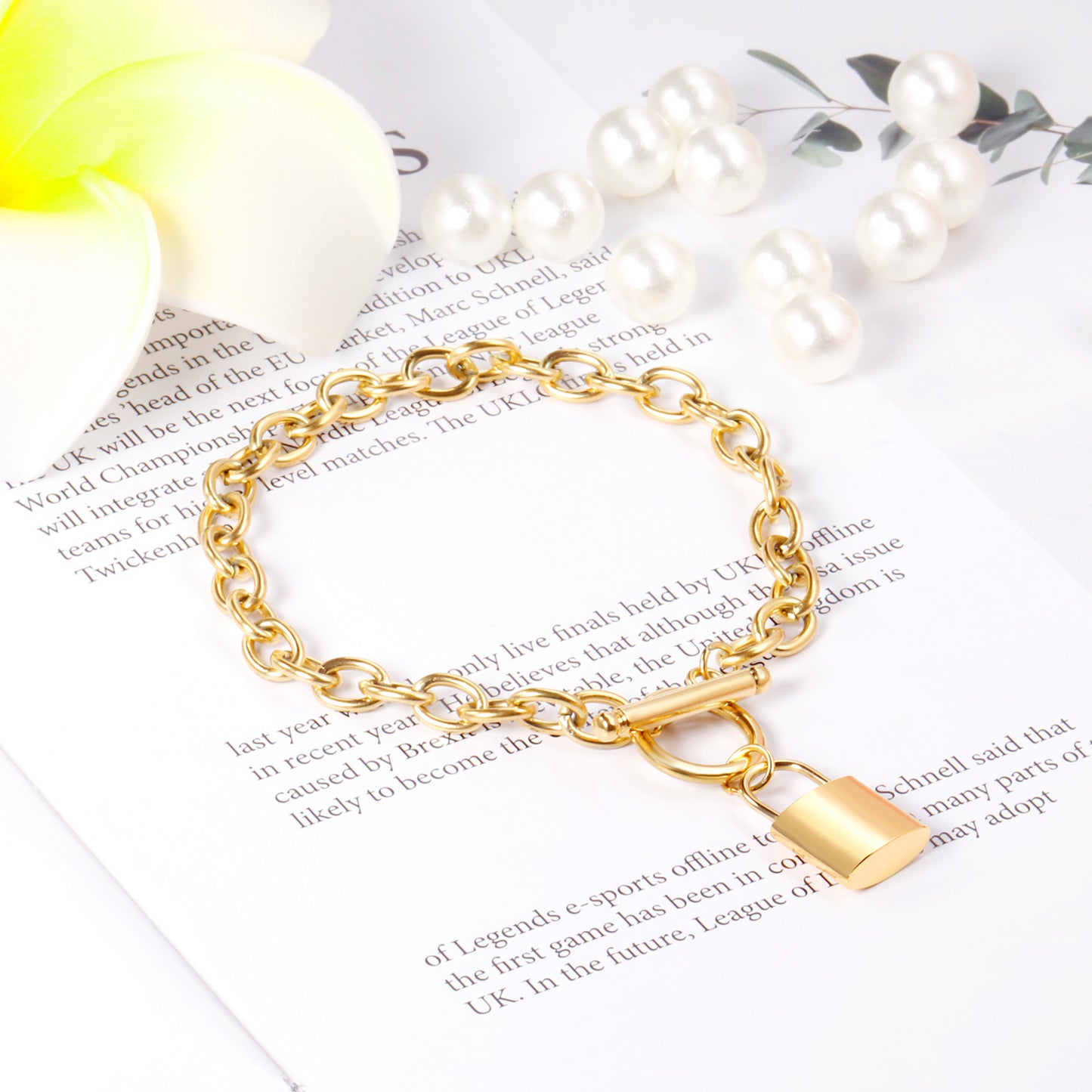 Pulsera Candado  | Bañado en Oro 18K