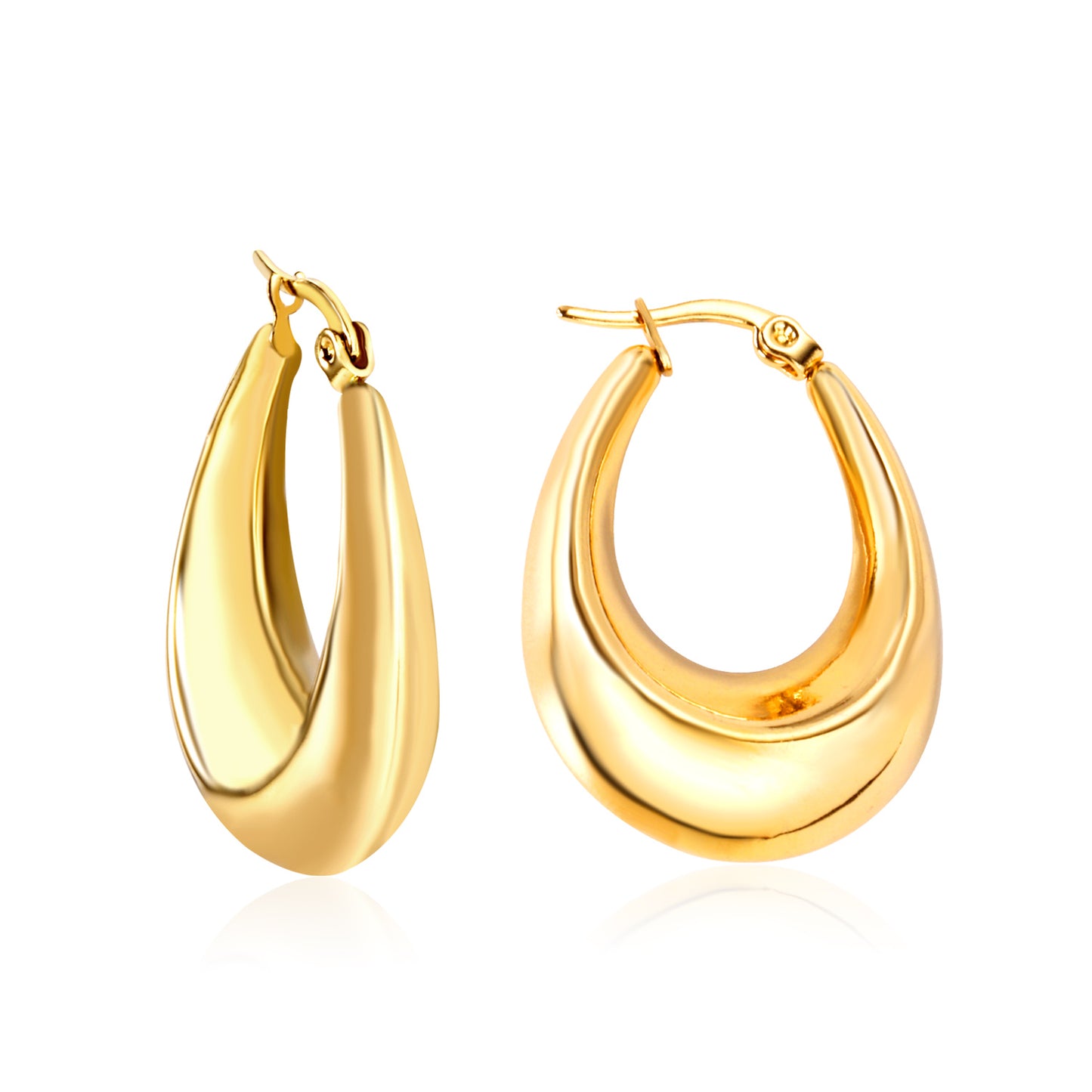 Pendientes Ola | Bañado en Oro 18K