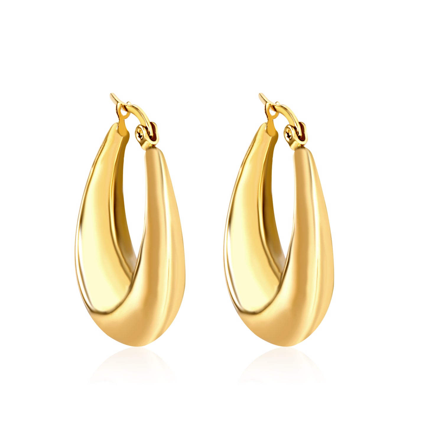 Pendientes Ola | Bañado en Oro 18K