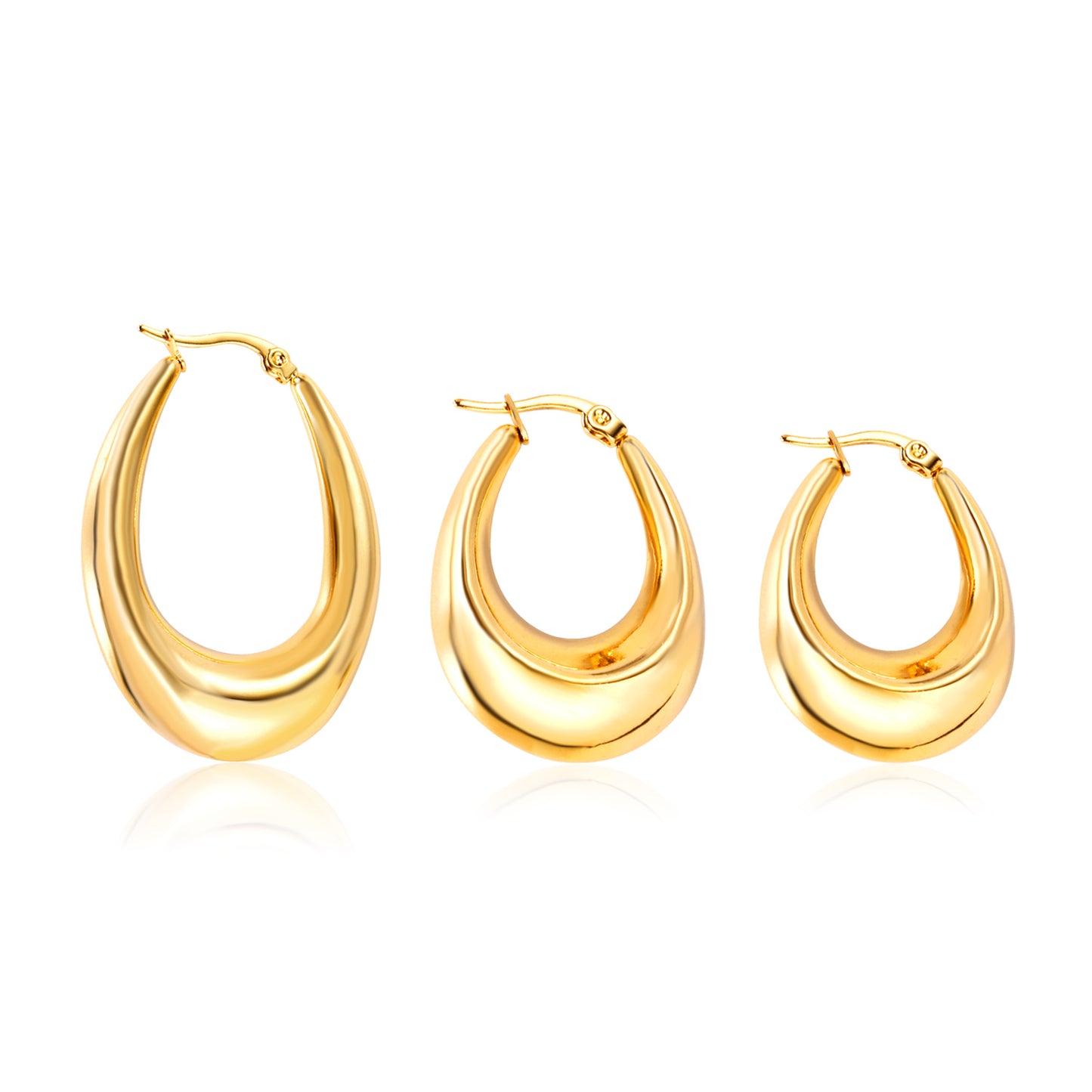 Pendientes Ola | Bañado en Oro 18K