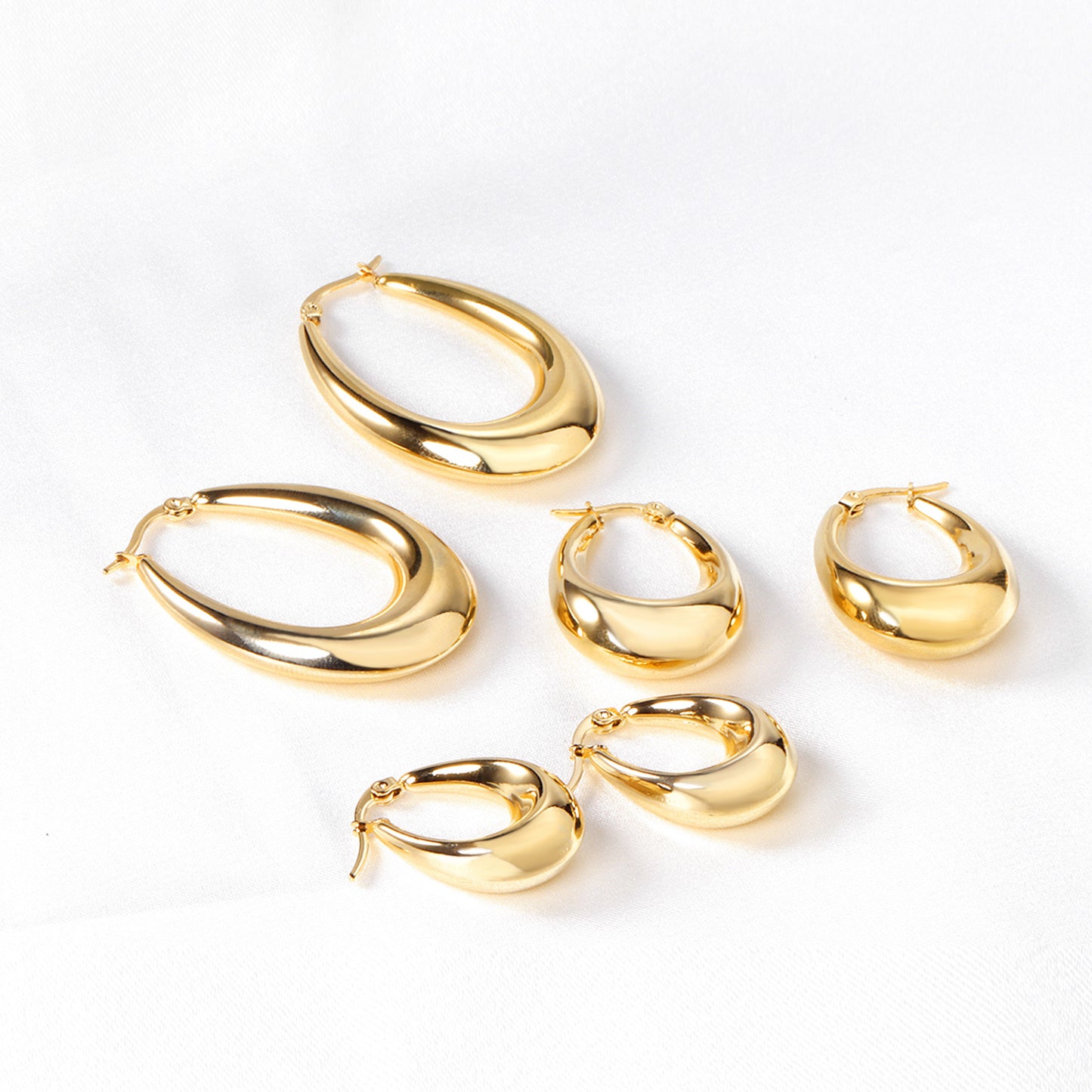Pendientes Ola | Bañado en Oro 18K