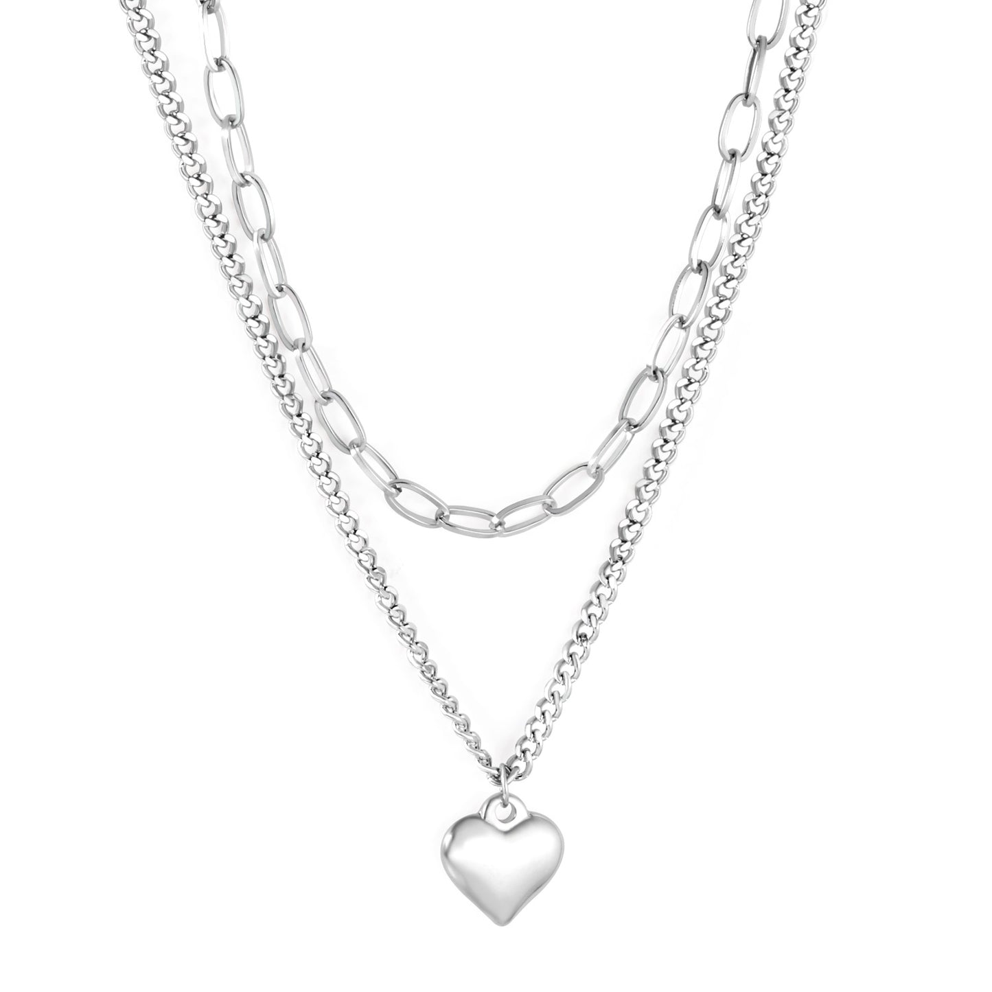 Collar Multicapa con Corazón | Bañado en Oro 18K