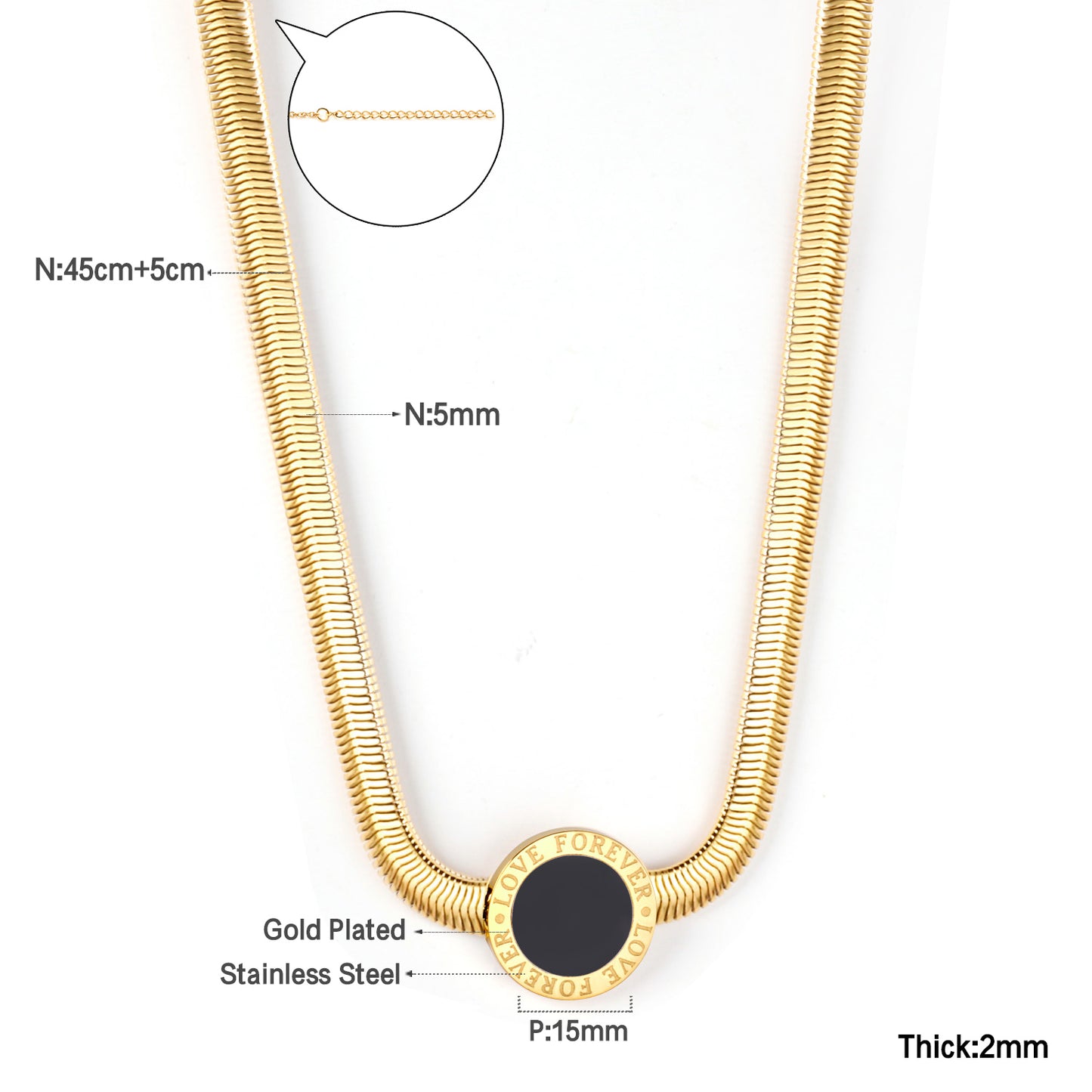 Collar Medalla con Mensaje | Bañado en Oro 18K