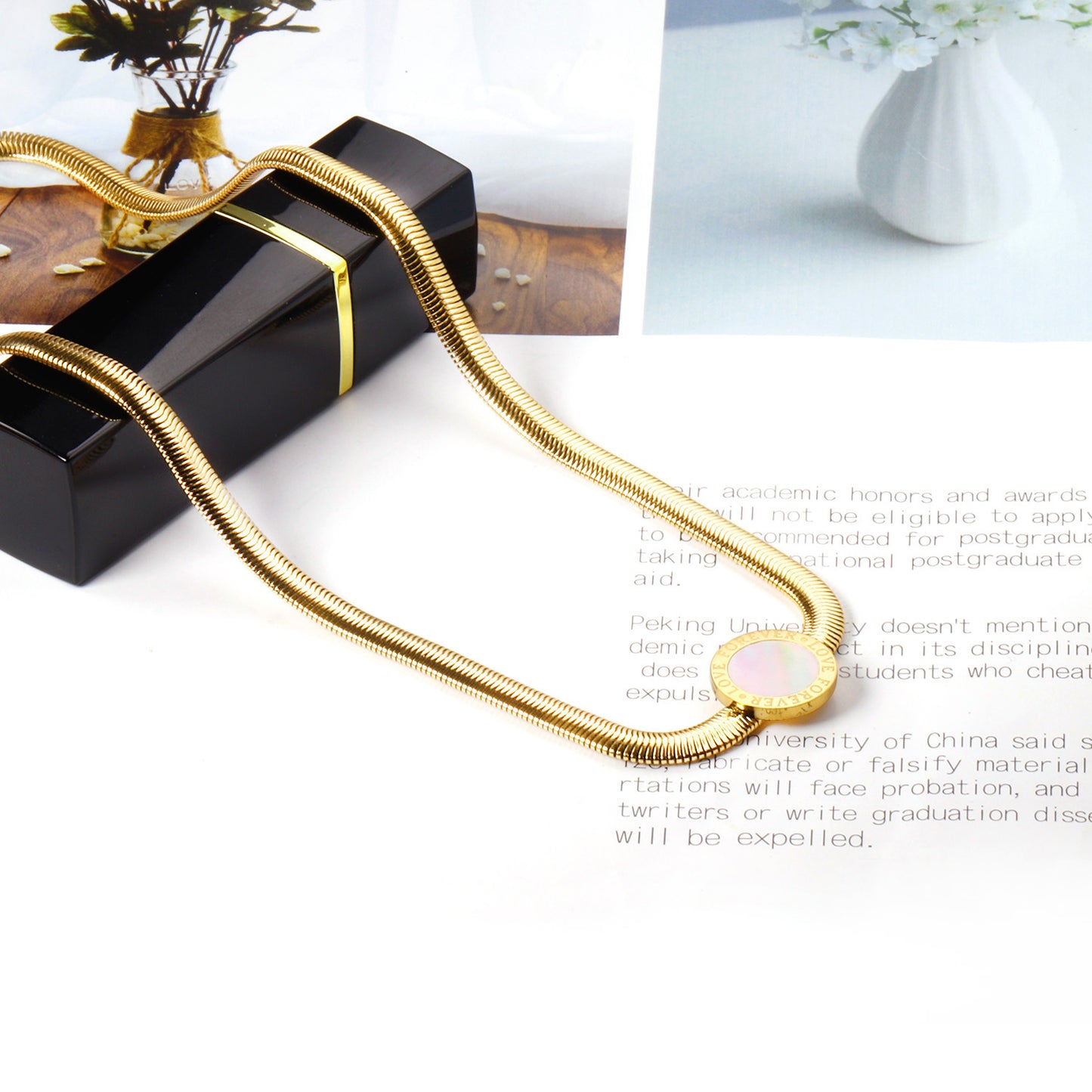 Collar Medalla con Mensaje | Bañado en Oro 18K