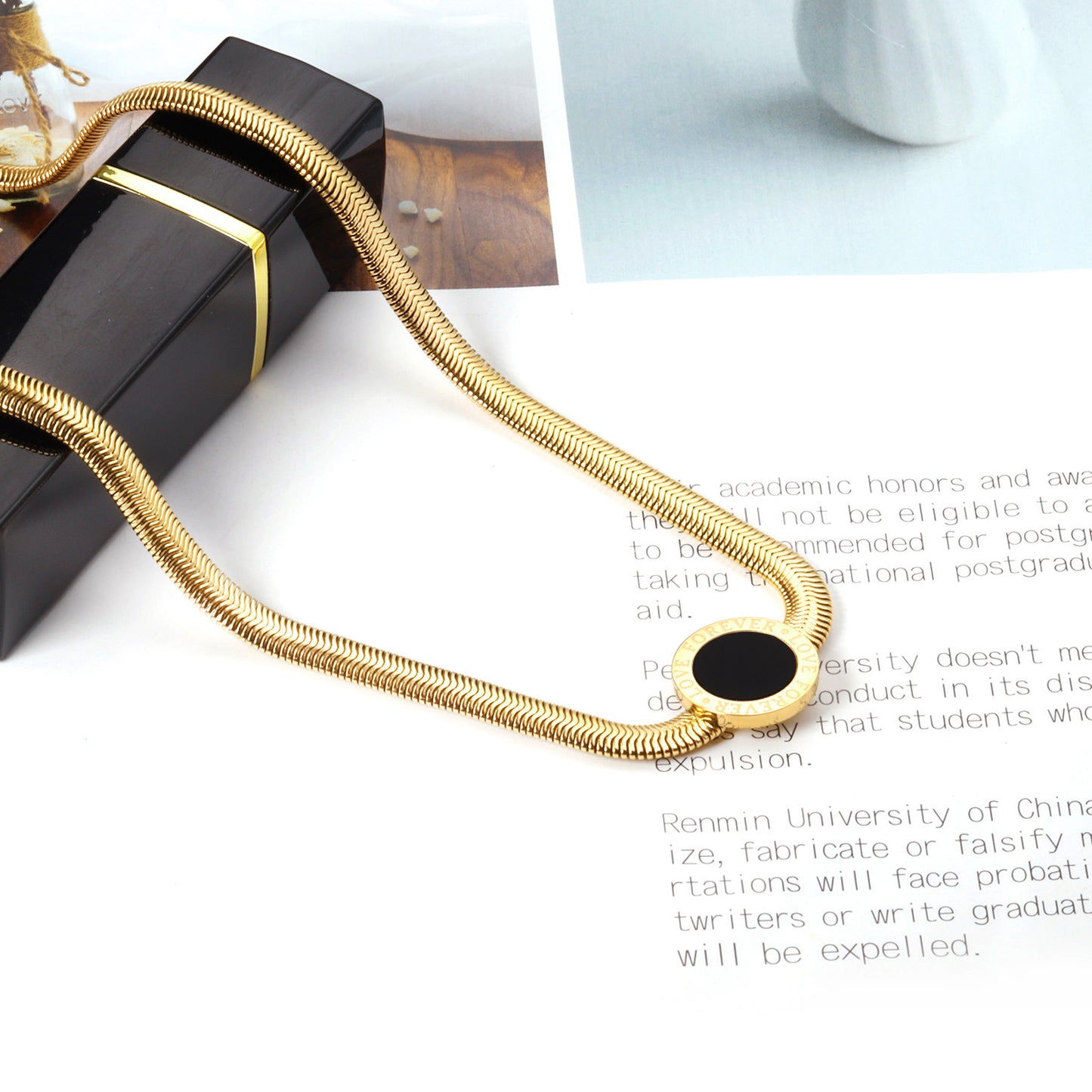 Collar Medalla con Mensaje | Bañado en Oro 18K
