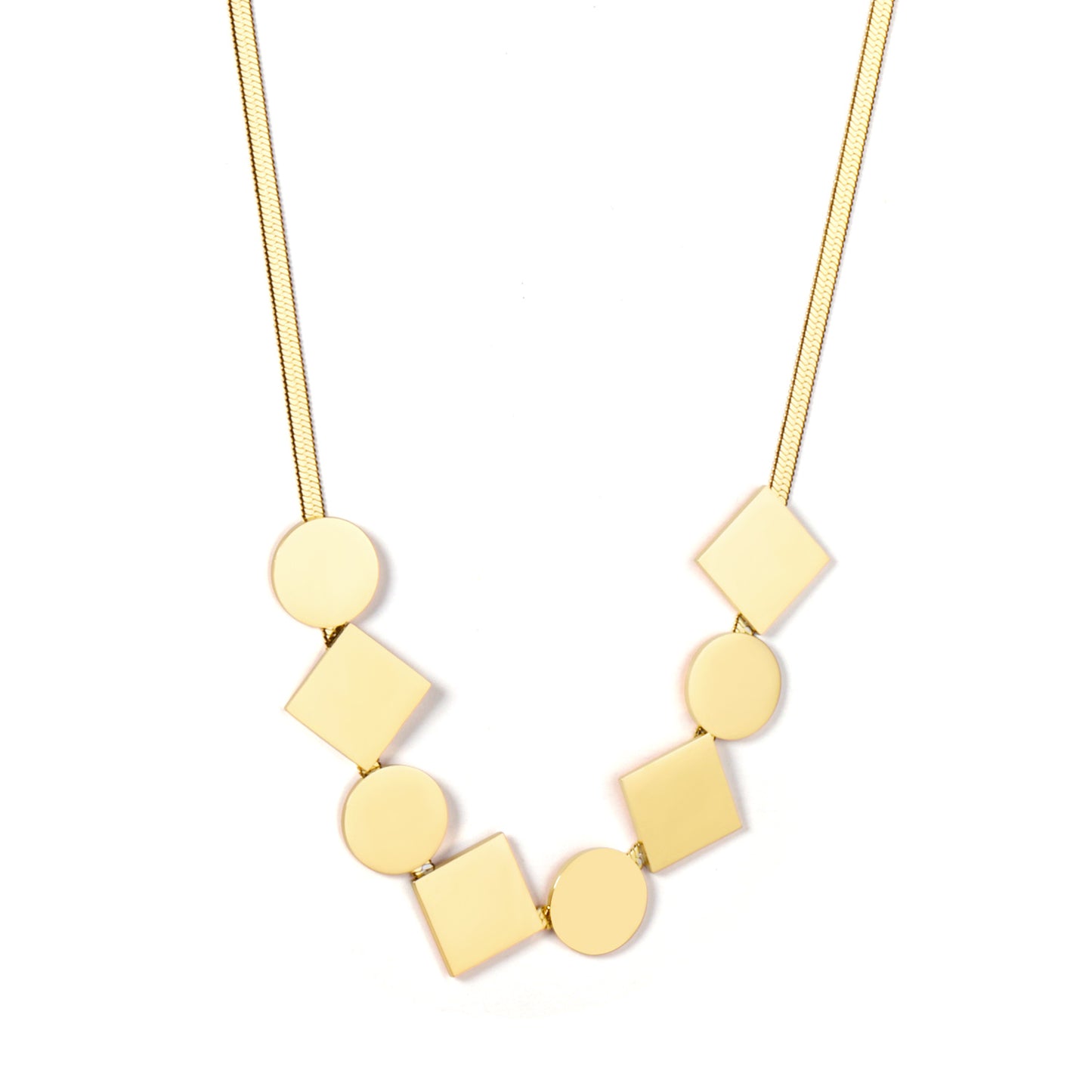 Collar Geométrico Dorado | Bañado en Oro 18K
