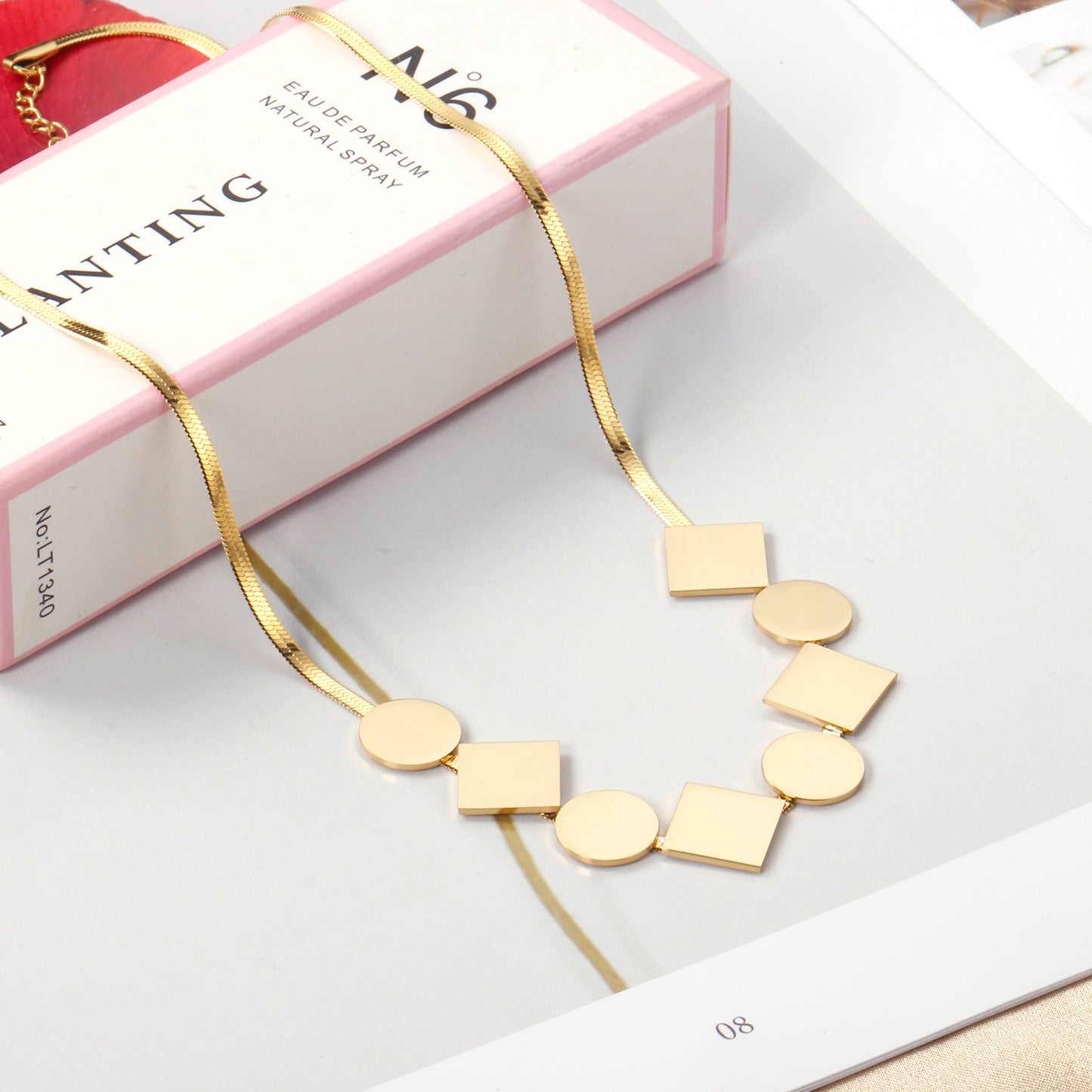 Collar Geométrico Dorado | Bañado en Oro 18K